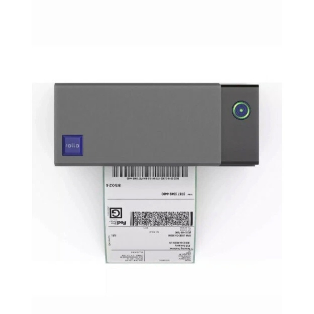 Rollo Commercial Grade Thermal Shipping Label Printer Grey Black High Speed